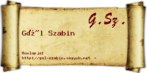 Gál Szabin névjegykártya